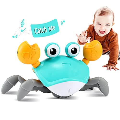 control future Crawling Crab Baby Toy - Infant Tummy Time Toys 3 4 5 6 7 8 9 10 11 12 Babies Boy 3-6 6-12 Learning Crawl 9-12 12-18 Walking Toddler 36 Months Old Music Development 1st Birthday Gifts - Image 1