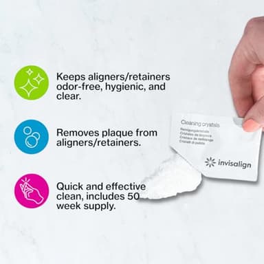 INVISALIGN Cleaning Crystals for Clear Aligners and Retainers, (50 Packets) - Image 2