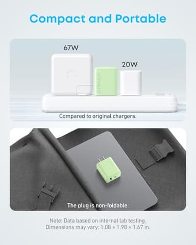 Anker iPhone 17/16 Charger, 2-Pack 20W Fast USB C Charger Block, for iPhone 17/16/16 Pro Max/15 Series/iPad Pro and More (Green, 2 Pack & 2 Cable) - Image 5