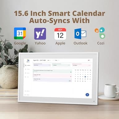 Dragon Touch 15.6" Digital Calendar Chore Chart – 1080P Full HD Interactive Touchscreen, Smart Family Planner, Hearth Display Digital Calendar Wall & Desk Mountable for Seamless Scheduling - Image 2