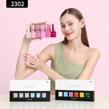 CANNI 9ml Hema-Free Gel Nail Polish Set- 6Pcs Light Pink Nail Gel Manicure Kit, Soak Off LED Polish DIY at Home Salon Gifts for Women Girls - Image 6