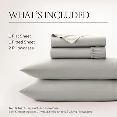 BOLL & BRANCH Signature Hemmed Sheet Set - Twin, White - Luxury 100% Organic Cotton - Includes 1 Flat, 1 Fitted, 2 Pillowcases - Buttery Soft - Image 5