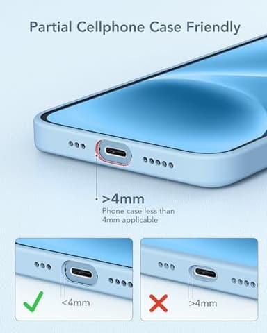 charmast Portable Charger USB C for iPhone 17/16/15, 5000mAh Fast Charging Battery Pack with Built-in Type-C Connector, 20W Mini Power Bank for iPhone 17/16/15 Series, Samsung S22/23 Series, and More - Image 8