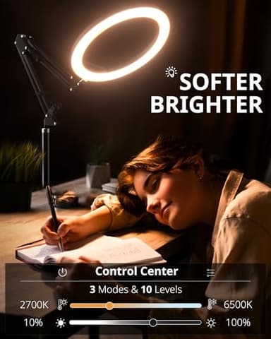 UBeesize Pro LED Ring Light Tripod with Phone Holder & Casters, Adjustable Overhead Phone/Camera Mount for iPhone, Video Recording, Live Streaming, Cooking (Mobile Stand with Light & Tripod) - Image 2