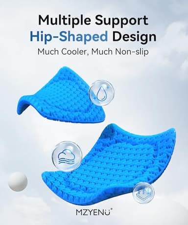 MZYENU Gel Seat Cushion,Cool Chair Cushion for Office Chairs,Driving Car Seat Cushion Breathable,Wheelchair Cushions for Pressure Relief,Back Pain for Seat Cushion,Chair Pad with No-Slip Cover - Image 2