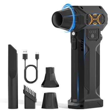 Electric Air Duster-380000RPM Compressed Air Duster, Super High-Speed Air Blower, Replace Compressed Air Cans,Keyboard and PC Clean, Adjustable Air Blower for Outdoors,Car,Home (AC-27) - Image 1