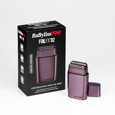 BaBylissPRO FoilFX Cord/Cordless Metal Double Foil Shaver (Purple) - Image 3