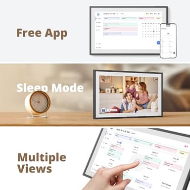 Dragon Touch 15.6" Digital Calendar Chore Chart – 1080P Full HD Interactive Touchscreen, Smart Family Planner, Hearth Display Digital Calendar Wall & Desk Mountable for Seamless Scheduling Black - Image 9