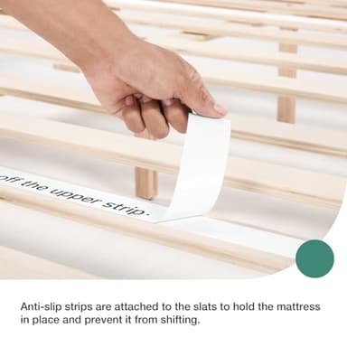 Novilla 12 Inch Wooden Full Size Bed Frame, Classic Solid Wood Platform Bed Frame Full Size, Sturdy Wood Slat Support, No Box Spring Needed, Easy Assembly - Image 4