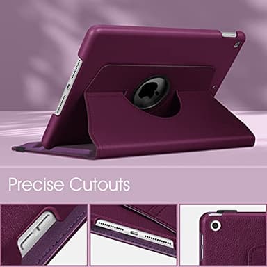 Fintie Rotating Case for iPad 9th Generation (2021) / 8th Generation (2020) / 7th Gen (2019) 10.2 Inch - 360 Degree Rotating Stand Cover with Pencil Holder, Auto Wake Sleep, Purple - Image 5