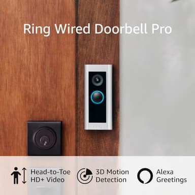 Ring Wired Doorbell Pro (Video Doorbell Pro 2) with Ring Floodlight Cam Wired (White) - Image 7