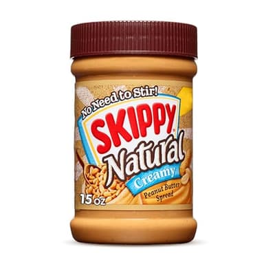 SKIPPY Natural Peanut Butter Spread, Creamy, 7 g protein per serving, 15 oz. (12 Pack) - Image 3