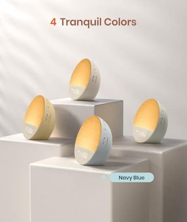 Dreamegg Sunrise 1 - Sunrise Alarm Clock, Sound Machine for Sleep, Customizable Sleep Routines, Dimmable Night Light, 29 Soothing Sounds, White Noise Machine, Wake Up Light for Bedrooms(Blue) - Image 2