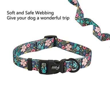 Dog Collar Adjustable Flower Dog Collars with Quick Release Safety Buckle Soft Comfortable Cute Pet Collar for Small Medium Large Dogs - Image 4