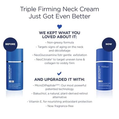 NEOSTRATA Triple Firming Neck Cream, New & Improved Formula - with MicroDiPeptide229®, NeoGlucosamine, and Bakuchiol, Fragrance-free, Oil-Free, Décolletage Rejuvenating Cream For all Skin Types, 80 g. - Image 11
