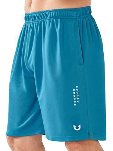 NORTHYARD Men's 10" Athletic Basketball Shorts Workout Gym Quick Dry Lightweight Mesh Training Shorts for Men Exercise Lakeblue - Image 1