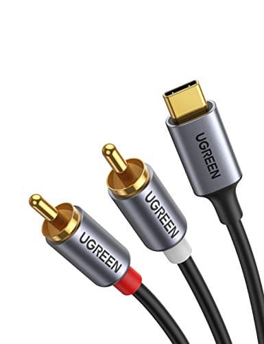 UGREEN USB C to RCA Audio Cable Type C to 2RCA Male Jack Plug Adapter Car Auxiliary Stereo Speaker Amp Cord Compatible with iPhone 17 16 Pro Max/16 Pro/16 Plus, iPad Pro, Galaxy S25, Pixel 10 Pro, 5FT - Image 1