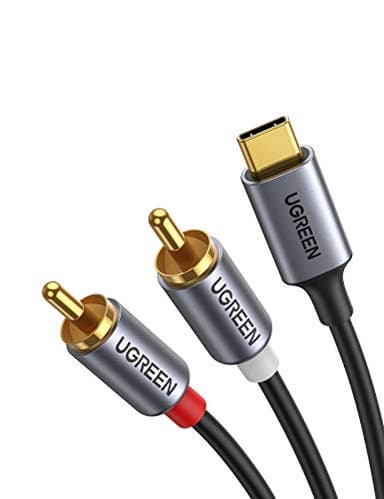UGREEN USB C to RCA Audio Cable Type C to 2RCA Male Jack Plug Adapter Car Auxiliary Stereo Speaker Amp Cord Compatible with iPhone 17 16 Pro Max/16 Pro/16 Plus, iPad Pro, Galaxy S25, Pixel 10 Pro, 5FT - Image 1
