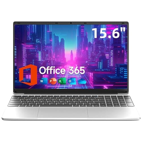 15.6 Inch Laptop with Office 365, 4GB RAM, 128GB Storage Expandable 1TB, 5205U Processor, HD Display, Windows 11 Laptops Computer, Wi-Fi 5, BT4.2, Numpad, Type-C, for Business and Students. - Image 1
