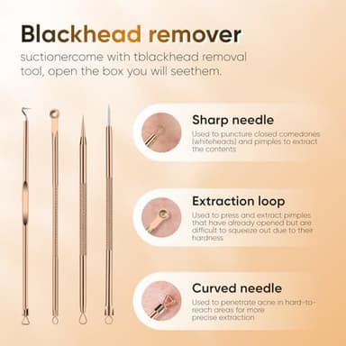 Blackhead Remover Vacuum - Blackhead Extractor Tool for Face, Blackhead Remover for Face with 3 Adjustable Suction Levels, 5 Probes, USB Chargeable Pore Cleaner (White) - Image 5