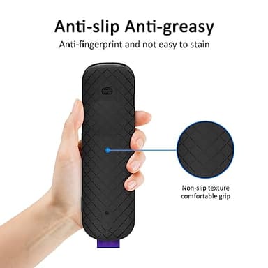 USTIYA Control Remoto Case for Roku TV Ultra 2022 /Voice Remote Pro/Streaming Stick 4K+/Streambar Pro Funda Remote Solar Charging,Silicone Protective Cover,Hanging Rope (Black) - Image 5