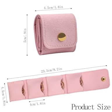 3 Pack Mini Jewelry Organizer, Travel Jewelry Case, Foldable Multifunctional Travel Jewelrys Pouch for Earrings, Necklaces, Rings, Chain Bracelets, Brooches - Image 3