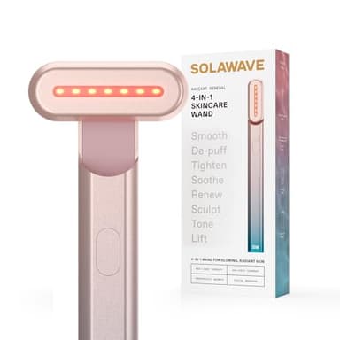 Solawave 4-in-1 Red Light Therapy Wand for Face & Neck | Beauty Device with Galvanic Current, Massager & Warmth | Anti-Aging, Wrinkle Reduction, Skin Tightening, Depuffing & Rejuvenation (Ombre) - Image 1