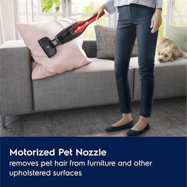 Electrolux Ergorapido Pet Cordless 2-in-1 Vacuum Cleaner with Motorized Pet Nozzle for Easy Pet Hair Removal, 48-Minute Run Time, 2 Power Modes, Chili Red - Image 5