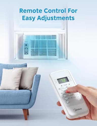 Midea 6,000 BTU Window Air Conditioner, 3-in-1 Cool/Fan/Dehumidifier Window AC Unit, Easycool Air Conditioner with Remote Control, Cools up to 250 Sq. Ft., Fits bedroom, study, office (2024 Upgrade) - Image 5