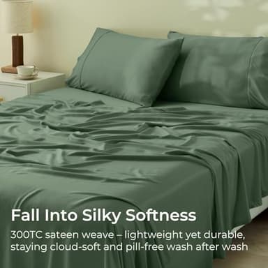 GOKOTTA King Size Sheets Set,Breathable Soft Sheets King Size,16” Pocket King Sheets with Elastic Corner Straps,Moisture Wicking,Double Stitching - Image 3