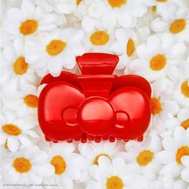 Hello Kitty x Kitsch Hair Clips for Women - Durable, Strong Hold All Day, Cute Claw Clips, Hello Kitty Stuff for Girls - Red Bow Shape, 1pc - Image 6