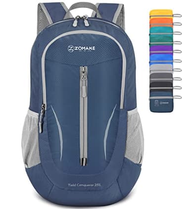 ZOMAKE Ultra Lightweight Packable Backpack 25L - Foldable Hiking Backpacks Water Resistant Small Folding Daypack for Travel(Navy Blue) - Image 1