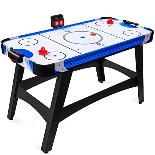Best Choice Products 58in Mid-Size Arcade Style Air Hockey Table for Game Room, Home, Office w/ 2 Pucks, 2 Pushers, Digital LED Score Board, Powerful 12V Motor, Carrying Bag - Image 1