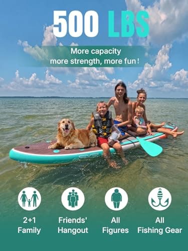 Niphean (Extra Large) Inflatable Paddle Board, SUP for 2+1 People/Family, Stand Up Paddle Board with (Beginner Friendly), Waterproof Phone Pouch, Paddle Boards for Adults, Gift Ideas - Image 4