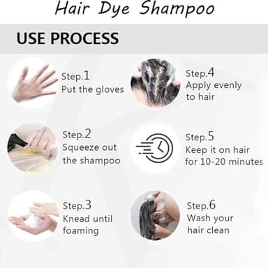 POLAR HAIR Dye Shampoo, Hair Care,Hair Care Instant Dye Shampoo (Dark Brown) - Image 3