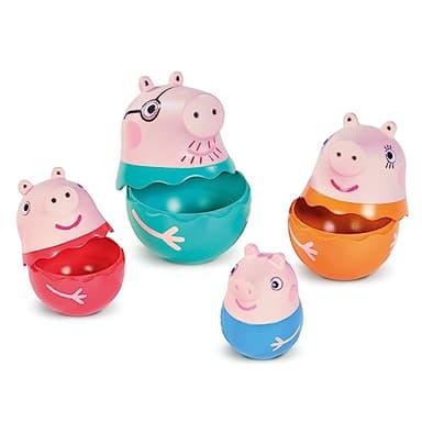 TOMY Toomies Peppa Pig - Peppa’s Nesting Family - Includes Peppa Pig, Mummy Pig, Daddy Pig and George - Nesting, Sorting & Pouring Toy - Ages 18 Months and Up - Image 3