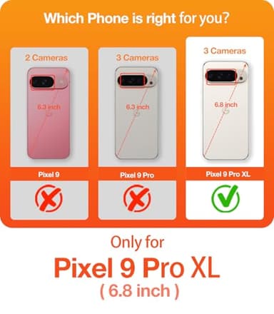TORRAS Magnetic & Stand for Google Pixel 9 Pro XL Case, Fit for MagSafe, 12FT Mil-Grade Drop Protection, Slim Fit for Google Pixel 9 Pro XL Phone Case with Built-in Kickstand, Translucent Matte Black - Image 7