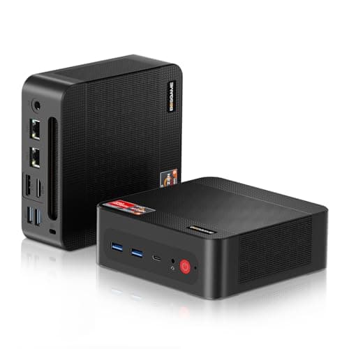 BOSGAME P3 Mini PC Desktop Computers, AMD Ryzen 9 6900HX, 32GB DDR5, 1TB PCIe 4.0 SSD, Win 11 Pro, Dual LAN 2.5G/Wi-Fi 6E/BT5.2, 4K Triple Display, Compact Silent PC for Gaming, Office, Design - Image 1