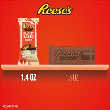 REESE'S Plant Based Oat Chocolate Confection Peanut Butter Cups, Candy Packs, 1.4 oz (12 Count) - Image 4