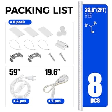 Barrina T5 Grow Lights for Indoor Plants, Full Spectrum LED Grow Light, 2FT 80W (8 x 10W), Plant Lamp for Indoor Growing, Seed Starting, Pinkish White, 8-Pack - Image 9