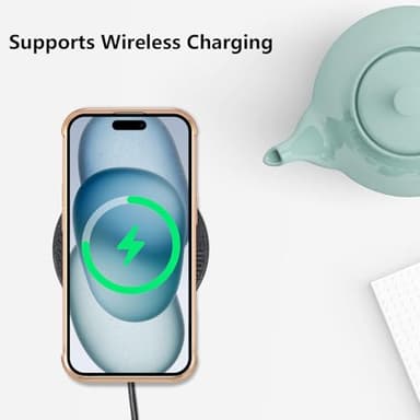 ZTOFERA Designed for iPhone 15 Plus Case 6.7 inch,Cute Plating Edge Love Hearts Pattern with Camera Lens Protection Phone Cover for Girls Women,Hot Pink - Image 3