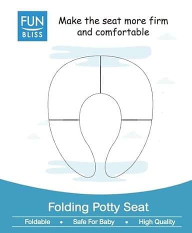 Funbliss Folding Travel Toilet Seat for Toddlers Portable Secure Potty Training Seat, Non Slip Suction Cups, Pinch Free Design,Green - Image 10