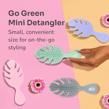 Wet Brush Go Green Mini Detangler, Green - Detangling Travel Hair Brush - Ultra-Soft IntelliFlex Bristles Glide Through Tangles & Gently Loosens Knots While Minimizing Pain, Split Ends & Breakage - Image 10