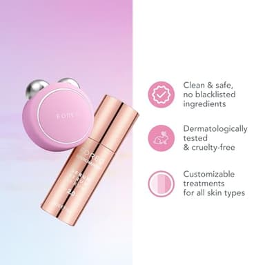FOREO Firm & Fabulous BEAR mini + Serum Serum Serum 1 Oz Anti aging Starter Kit- Microcurrent Facial Device- Instant Face Lift- Double Chin Eliminator- Facial Skin Care Products- Gift Set- Pearl Pink - Image 7