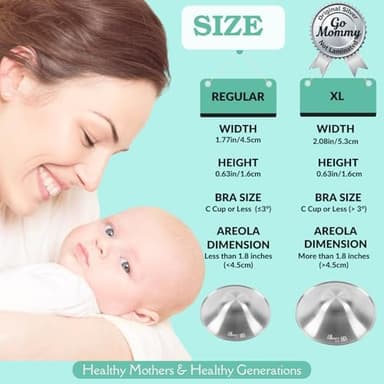 Silver Nipple Shields for Breastfeeding Newborn & A Breastfeeding Essential by Go Mommy - 925 Silver Nursing Cups for Sore Nipple Relief, Protects & Heals Cracked Nipples - Image 7