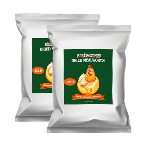 LuckyQworms 20lbs Mealworms, High-Protein Dried Mealworms for Birds, Chickens, Turtles, Fish, Hamsters and Hedgehogs, Non-GMO and Chemical Free, All Natural Animal Feed - Image 1