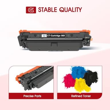 069 Toner Cartridge Set 069H MF753Cdw Compatible Replacement for Canon 069 Toner Cartridge Set for Canon imageCLASS MF 753Cdw MF751Cdw MF752Cdw LBP674Cdw LBP674Cx LBP673Cdw (B/C/Y/M, 4 Pack) - Image 4