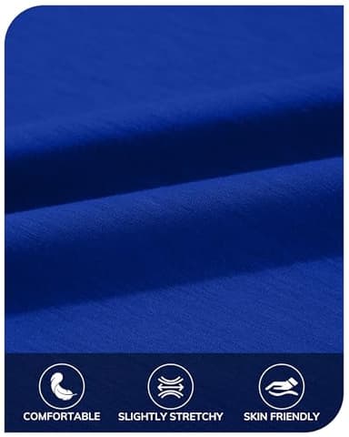 Happy Sailed Dark Blue Dresses for Women Spring Summer Cowl Neck Short Sleeve Runched A Line Party Cocktail Dress Elegant Semi Formal Dresses Large - Image 7