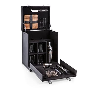LEGACY - a Picnic Time brand, Hamilton Bartender Kit, Cocktail Set, Portable Bar Case with Cocktail Shaker Set, (Black) - Image 9