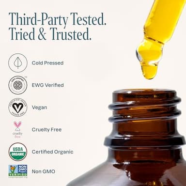 Cliganic Organic Rosehip Seed Oil for Face, 100% Pure | Natural Cold Pressed Unrefined Non-GMO | Carrier Oil for Skin, Hair & Nails - Image 5